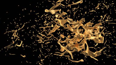 Bir tutam altın. 3d görüntüleme, 3d illüstrasyon.