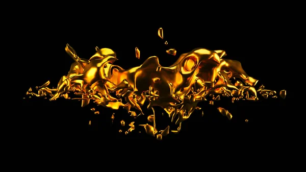 Ein Spritzer Gold Darstellung Illustration — Stockfoto