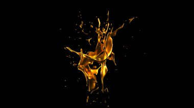 Bir tutam altın. 3d görüntüleme, 3d illüstrasyon.