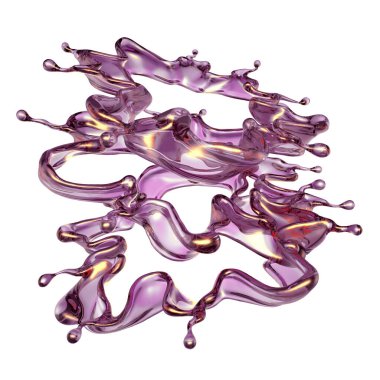 Şeffaf yeşil bir sıvı damlası. 3d görüntüleme, 3d illüstrasyon.