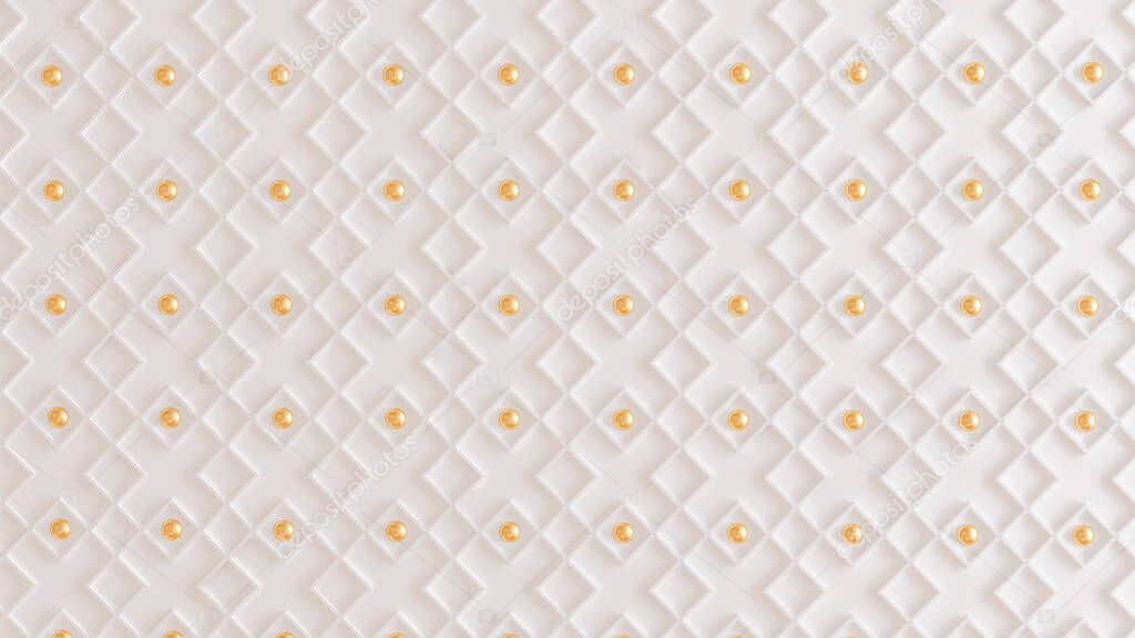 Architectural, interior pattern, white, yellow, gold texture wall 3d rendering 3d illustration