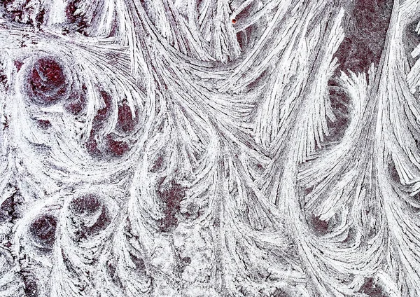 festive Christmas glittery pattern frost on the glass of vitawa