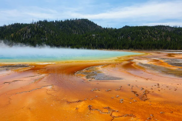 Grand Prismatic Springs, parc national de Yellowstone, Wyoming — Photo