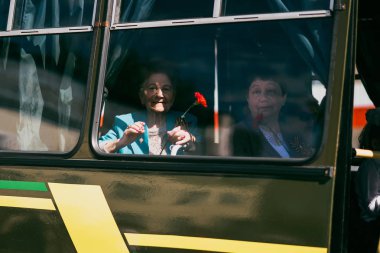 Vichuga, Rusya - 9 Mayıs 2016: Dünya Savaşı'nın bir usta zafer günü Rusya Federasyonu içinde geçit töreni. Ölümsüz alayın Mart