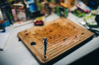 Shisha için folyo tahtada piercing için tığ