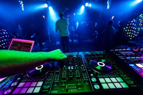 Professional music controller DJ Board for mixing electronic music — Stock Photo, Image