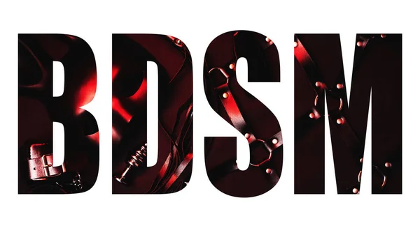Kreativer BDSM Schriftzug auf weißem Hintergrund — Stockfoto