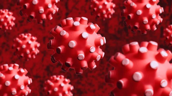 Concept of cells of the dangerous COVID-19 coronavirus — Stock Photo, Image