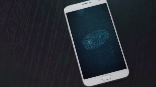 Video of smartphone with chip finger print. — Stock Video