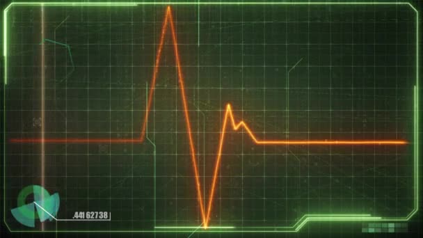 Heart rate monitor. Animation of heart rate monitor concept — Stock video