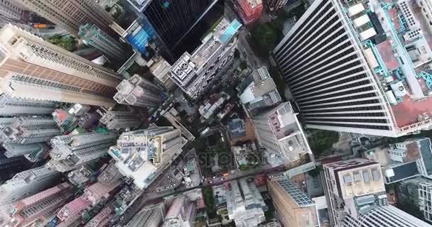 Blick von oben auf Hongkongs Stadtbild — Stockvideo