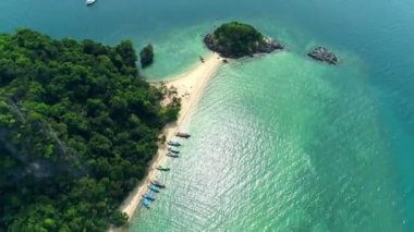 Teknelerle, Koh Samui, Tayland Beach havadan görünümü