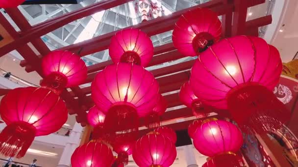 Decoração do ano novo chinês-lanterna tradicional — Vídeo de Stock