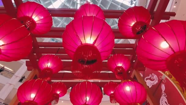 Decoração do ano novo chinês-lanterna tradicional — Vídeo de Stock