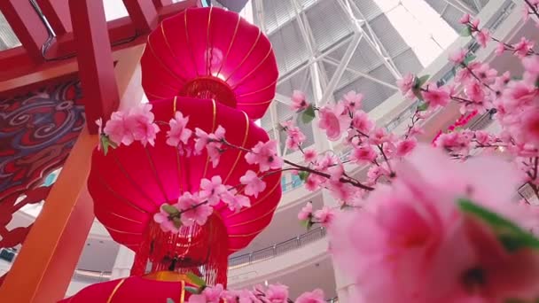 Decoração do ano novo chinês-lanterna tradicional — Vídeo de Stock