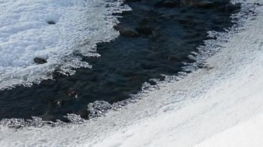 Akış su kış buz, polinya