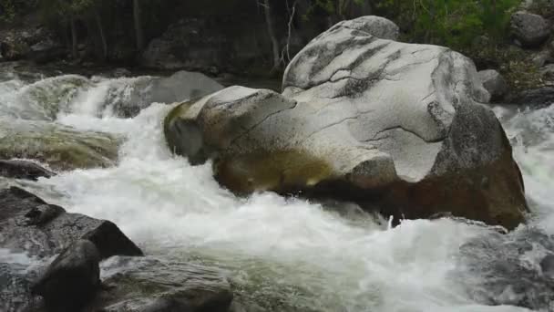 நீர்வீழ்ச்சியுடன் அழகான மலை நீரோட்டம், பெரிய இலுமன் நீரோட்டம் — ஸ்டாக் வீடியோ