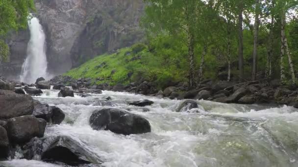 Wodospad Kurkure. Zwolnionym tempie. — Wideo stockowe