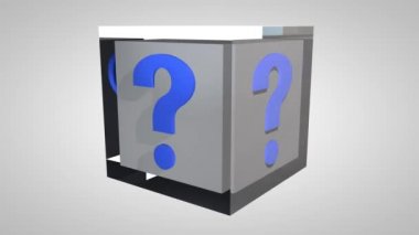 Soru işaretleri, Alfa-örtü ile 3d animasyon