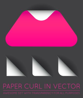 Kağıt Curl ile vektör sopa