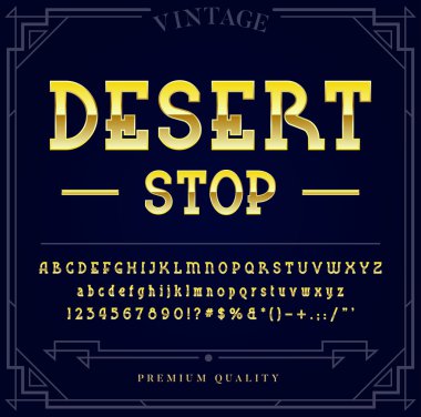 Altın metalik yazı seti. Harf, rakam 