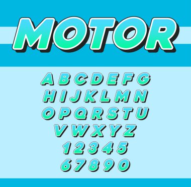 Vektör hız yarış spor italik yazı tipi 