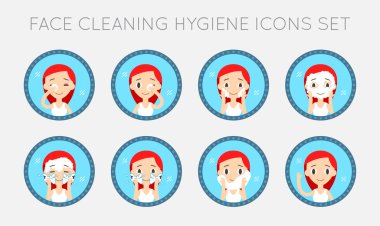 Yüz temizliği ve bakımı eylemler kümesi