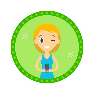 Hippi tarzı kadın veya kız almak bir selfie aynaya. 