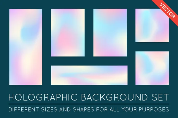 Holographic Trendy Backgrounds — Stock vektor