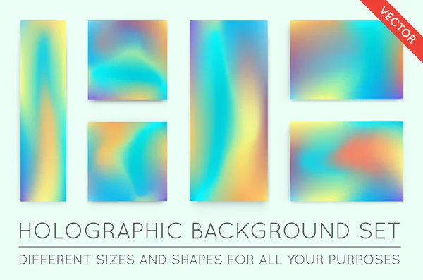 Holographic Trendy Backgrounds — Stock Vector