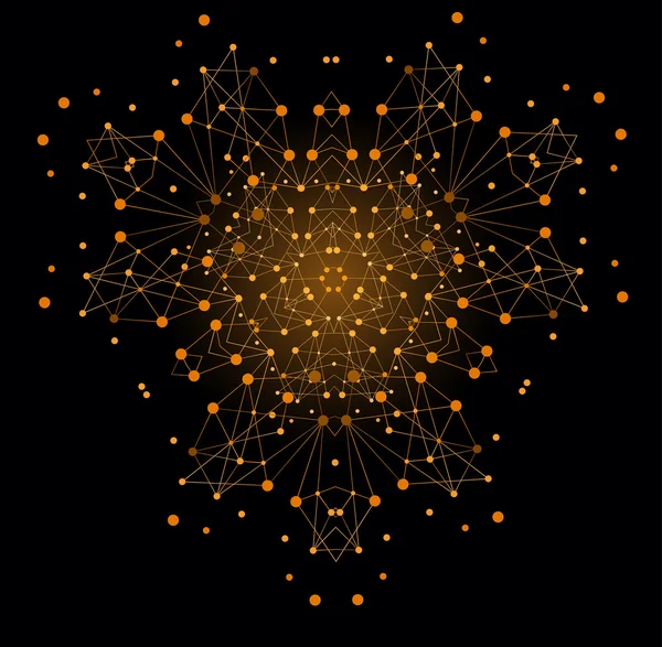 Vector colorido brillante forma, estructura molecular — Archivo Imágenes Vectoriales