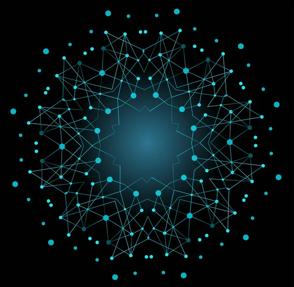 ベクトル カラフルな明るい形、分子構造 — ストックベクタ