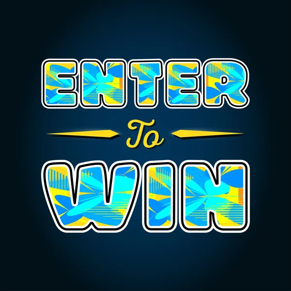 Enter to Win Vector Sign — Διανυσματικό Αρχείο