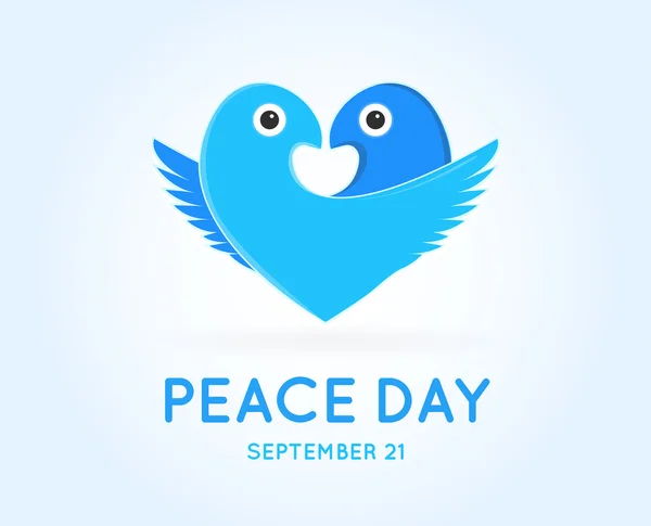 International Peace Day with Dove — Stock Vector