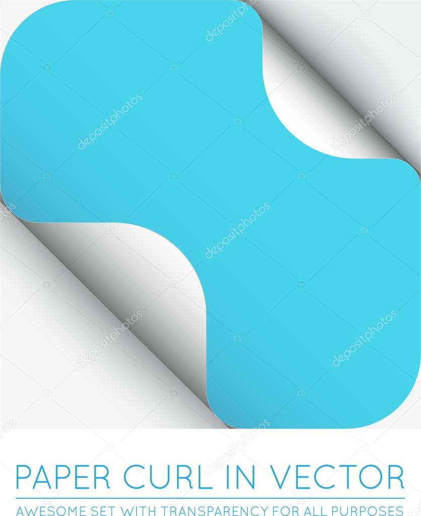Vector Color Paper Page Curl 