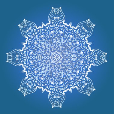 Etnik fraktal meditasyon Mandala 