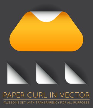 Kağıt Curl ile vektör sopa