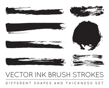 Vektör kalem mürekkep fırça darbeleri ayarla