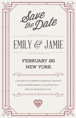 Harika Vintage davet işareti