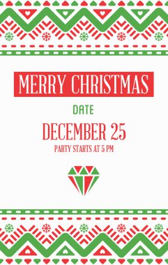 Vektör Happy New Year veya Merry Christmas Tema 