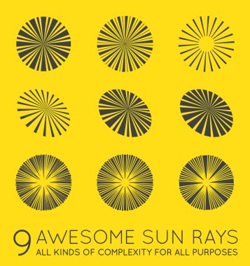 Sunburst vektör güneş ışınlarının