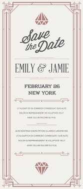 Harika Vintage davet işareti