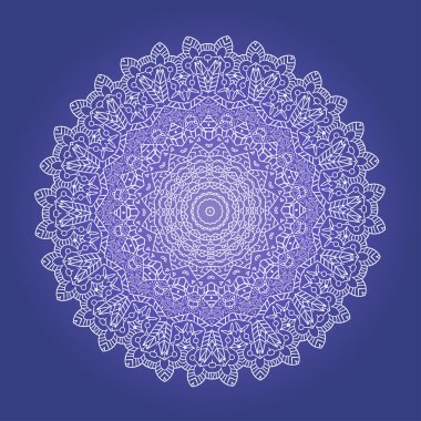 Etnik fraktal meditasyon Mandala 