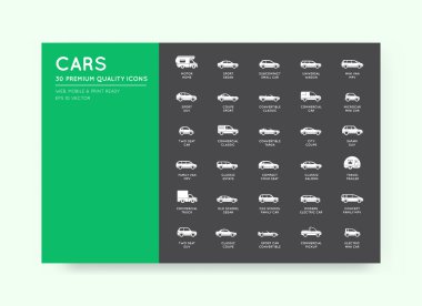 Vektör araba Icons Set