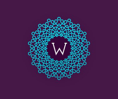 Monogram tasarım şablonu vektör harf ile