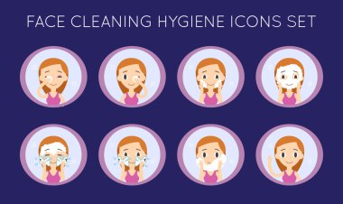 Yüz temizliği ve bakımı eylemler kümesi