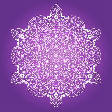 Etnik fraktal meditasyon Mandala 