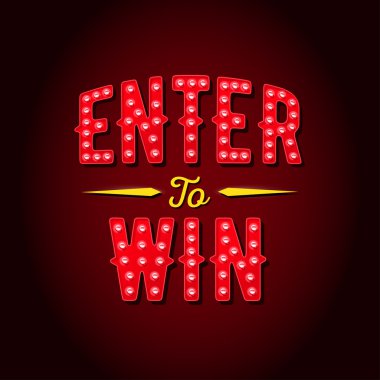 Enter to Win Vector Sign clipart