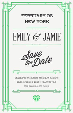 Harika Vintage davet işareti