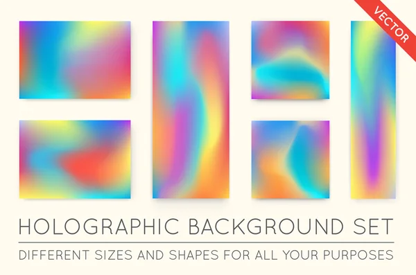 Holographic Trendy Backgrounds — Stock Vector